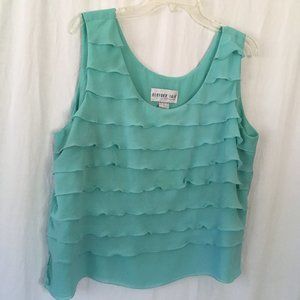 CLEARANCE 4/$15 Bedford Fair Tiered Tank Top Sz XL